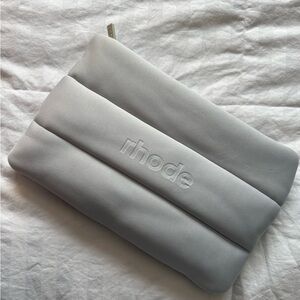RHODE Light Gray Quilted Clutch